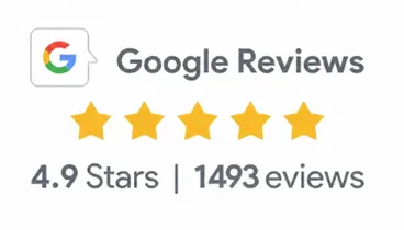 Google Reviews – 4.9 stars, 1493 reviews